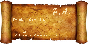 Pisky Attila névjegykártya