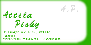 attila pisky business card